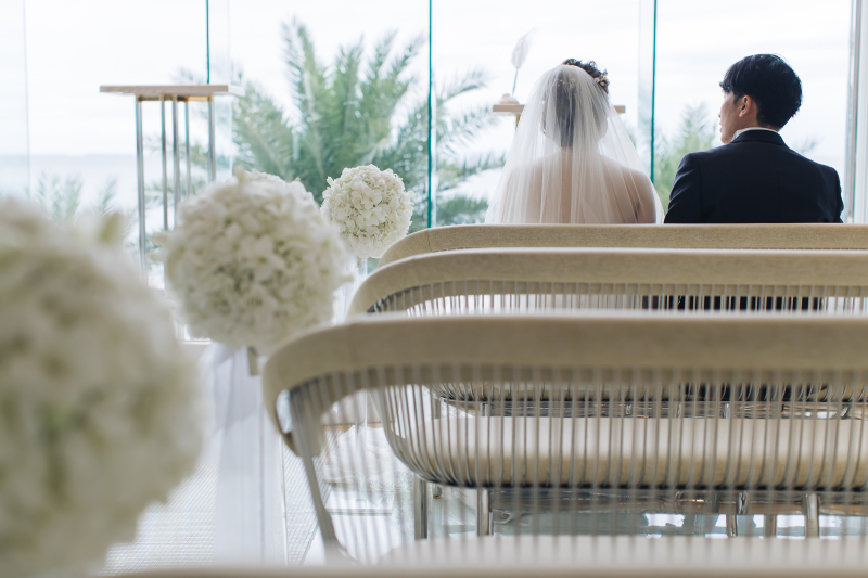 温かな陽光に包まれて、おふたりの幸せオーラ全開☆