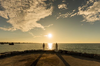 ウェディングドレス（チャペル＆ビーチ＆サンセット）