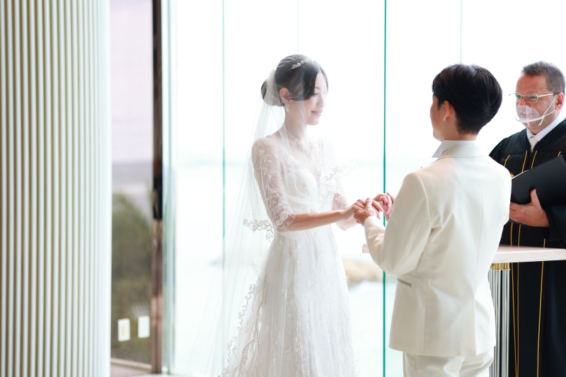 指輪交換のシーン