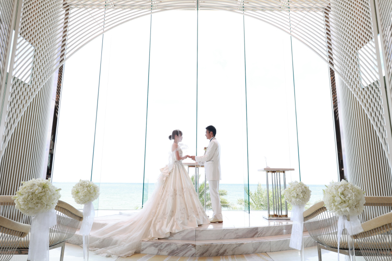 沖縄のリゾートチャペル&ビーチ撮影♪