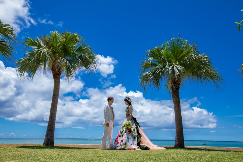 大きなヤシの木が沖縄らしい１枚☆