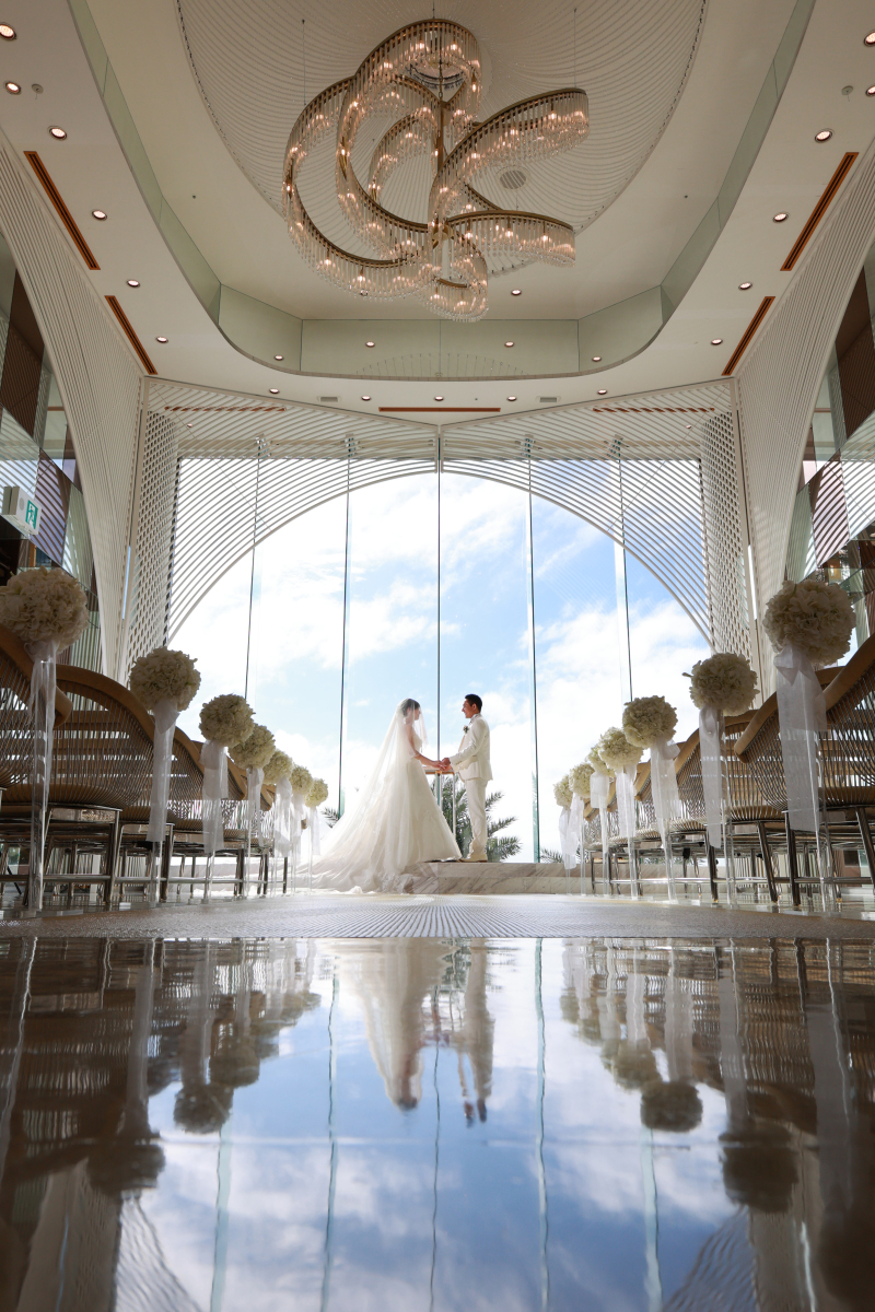 ドラマチックなチャペル全景(⋈◍>◡<◍)。✧♡