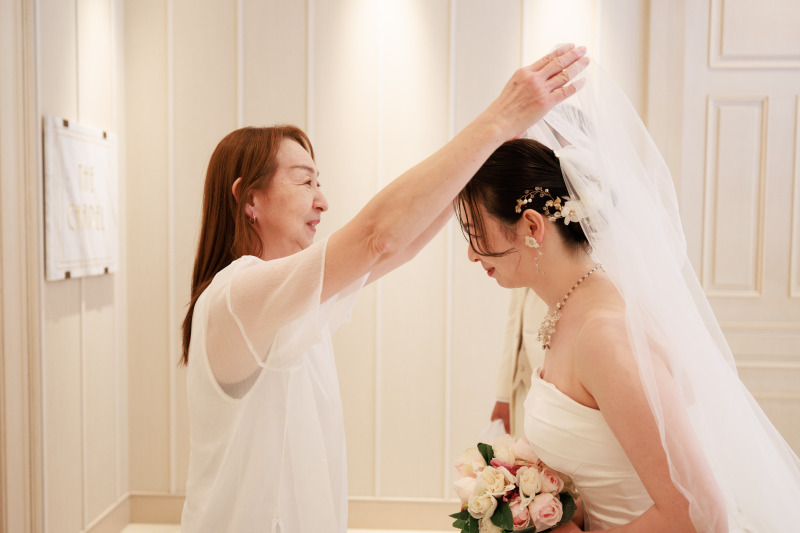 お母様からのベールダウン