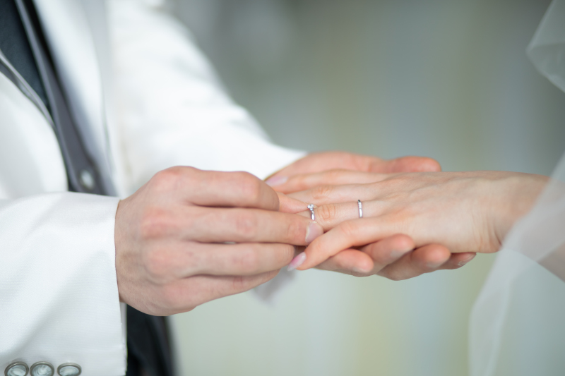 指輪の交換