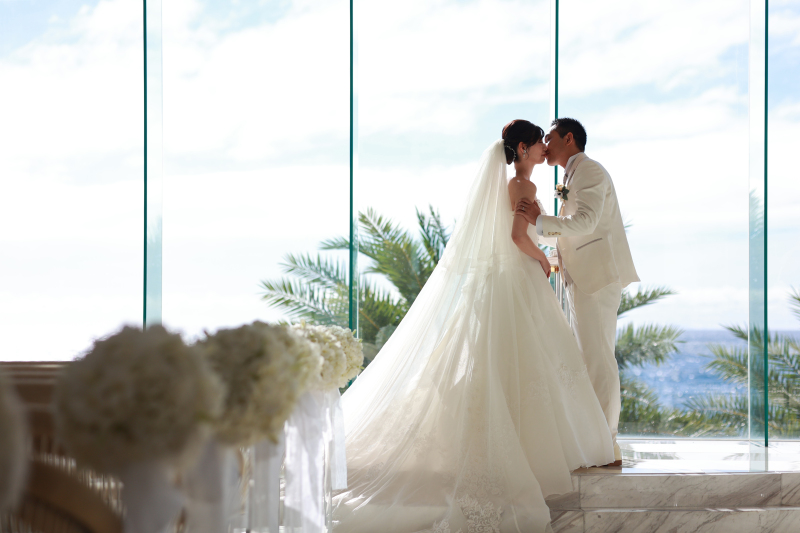 まるで挙式のようなシーンを撮影★美景ロケーション