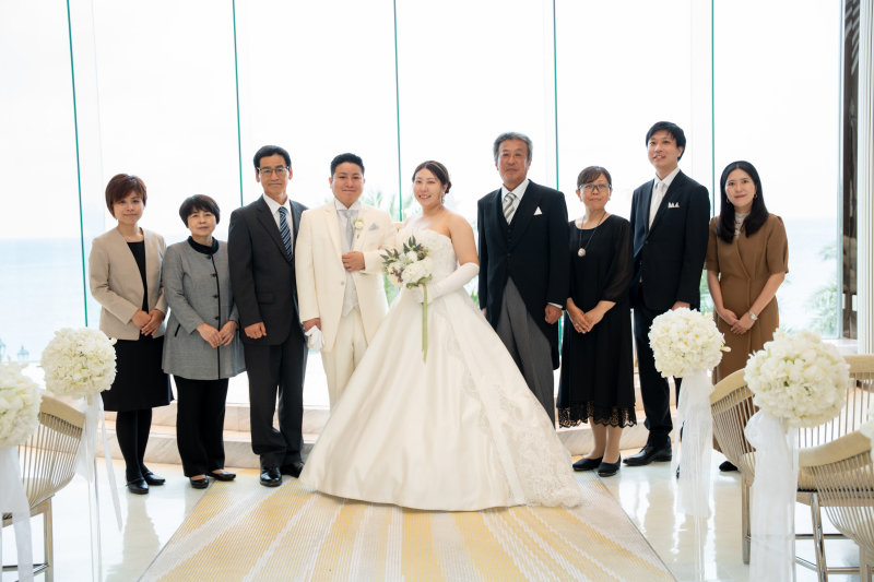 笑顔あふれる、家族での記念ショット