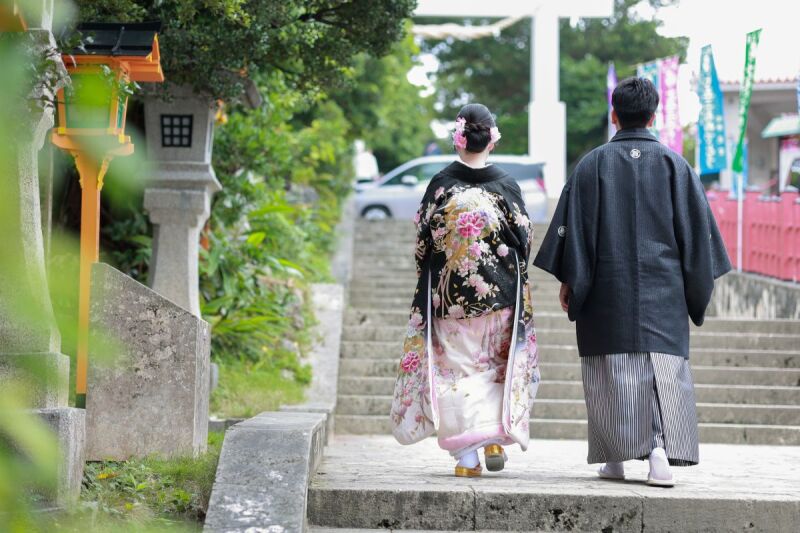 長い歴史がある【波之上宮】で撮影スタートです!!