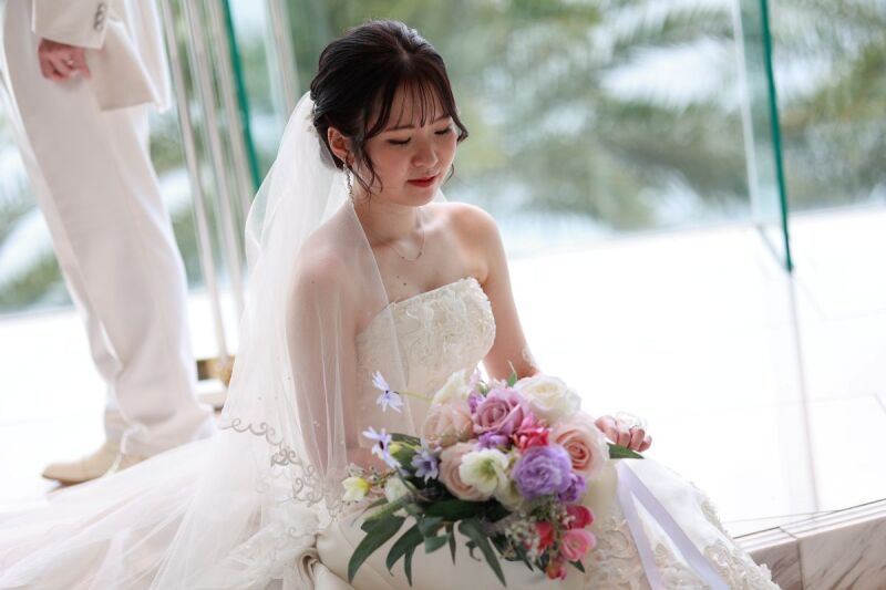 ブーケとともに微笑む時間