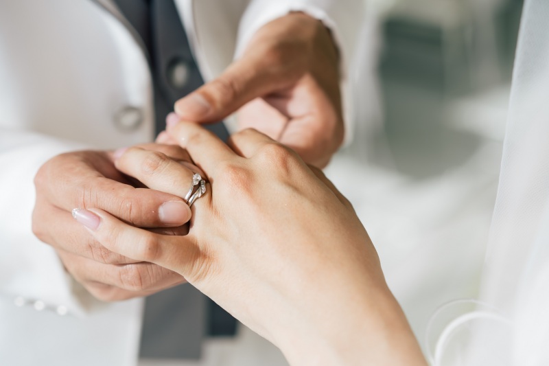 指輪の交換