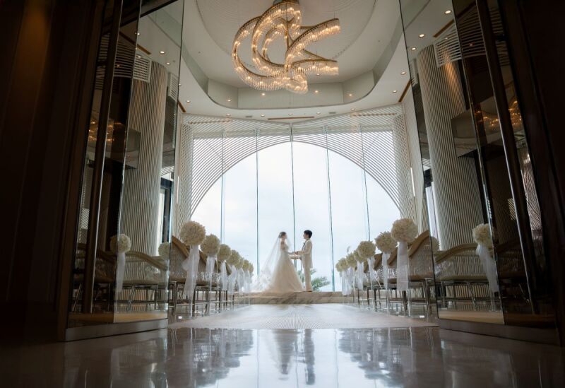 オーシャンビューチャペルから撮影スタート♪