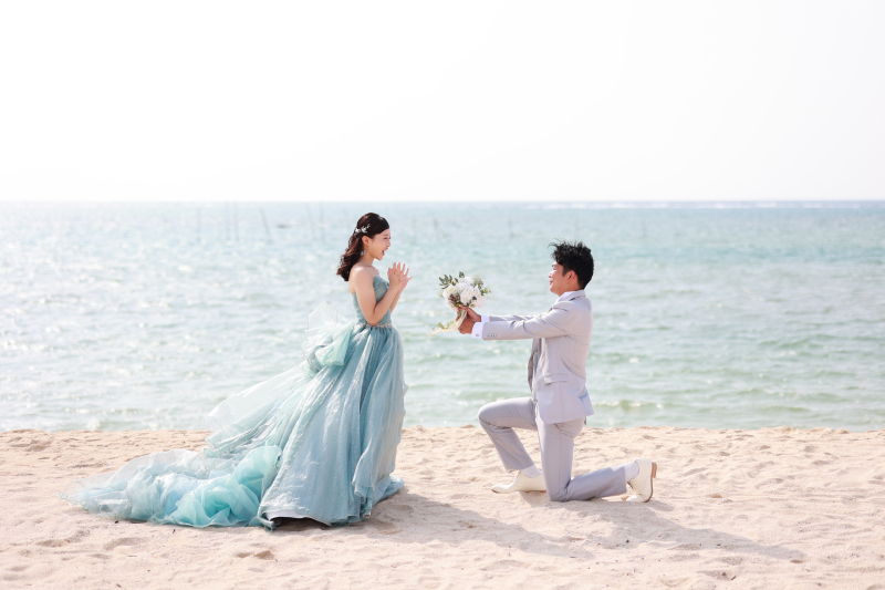 ビーチへ移動ました！プロポーズショットのお撮影♡