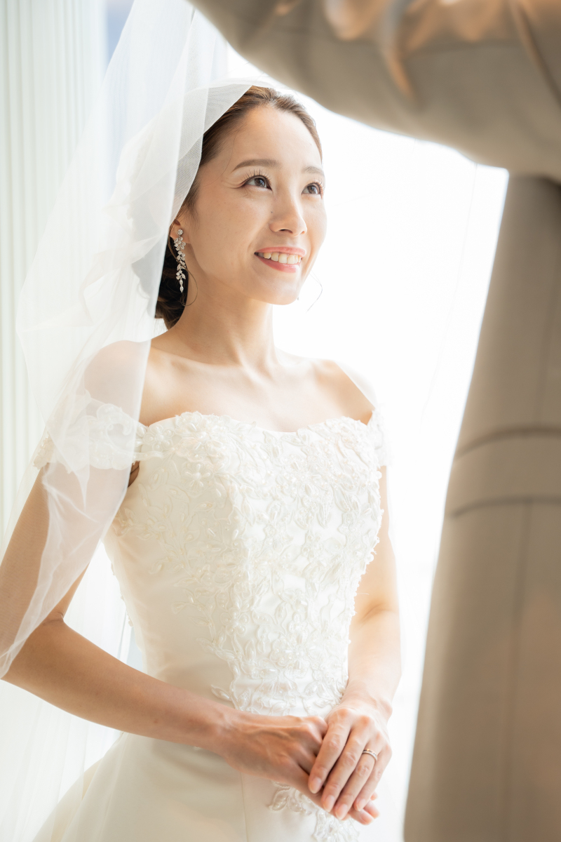 《挙式風シーンの撮影》ウエディングベール*アップ