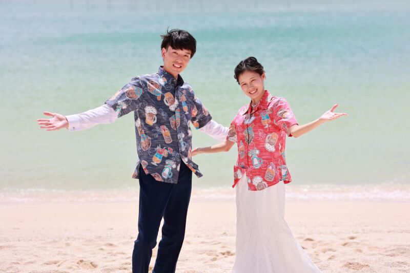 沖縄のビーチで前撮り☆彡ふたりの物語が始まる!!