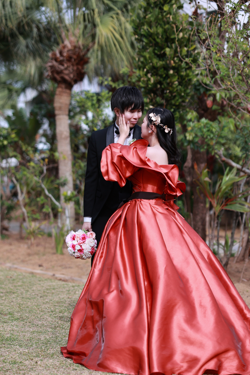 南国を感じるグリーンの中で♡