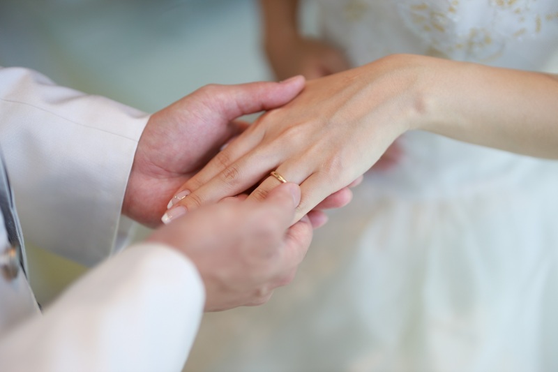 指輪の交換