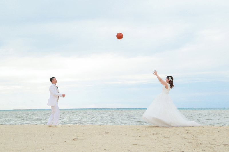 ビーチでバスケ～♪