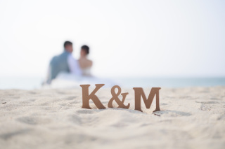 ルミエール北谷サロン_BEACH&times;WEDDING　DRESS