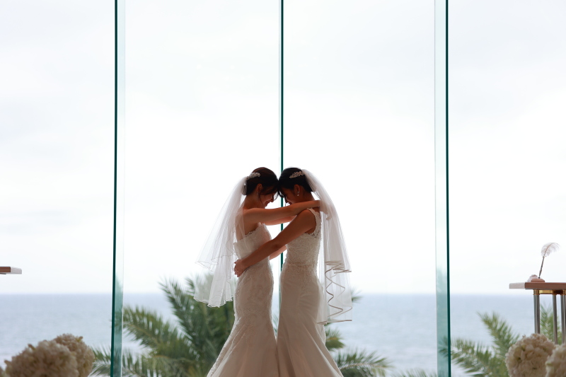 【LGBTQフレンドリー】 ドレス×ドレス★リゾートチャペルフォト*洋装1ペア*50カットプラン ※タキシード同士撮影もOK♪♪