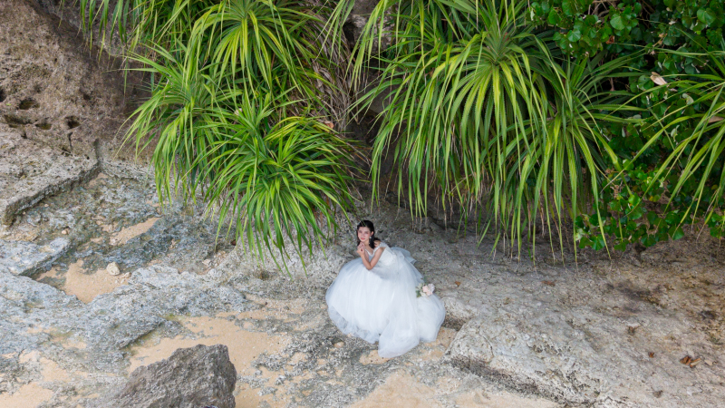 【ドローン撮影★特別プランA】チャペル&ビーチフォト/洋装1ペア/写真150カット/ムービー付