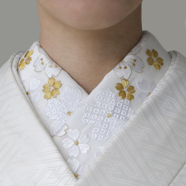 刺繍襟＿桜