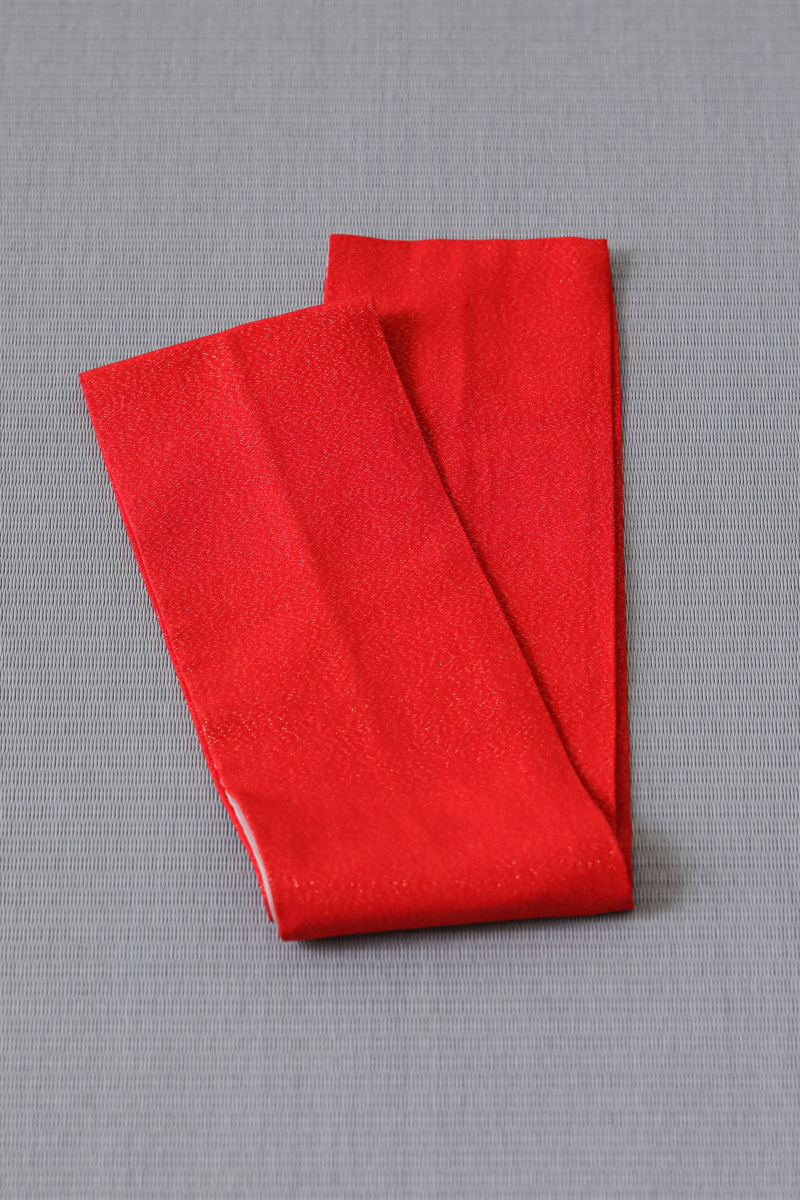 伊達衿＿赤ラメ