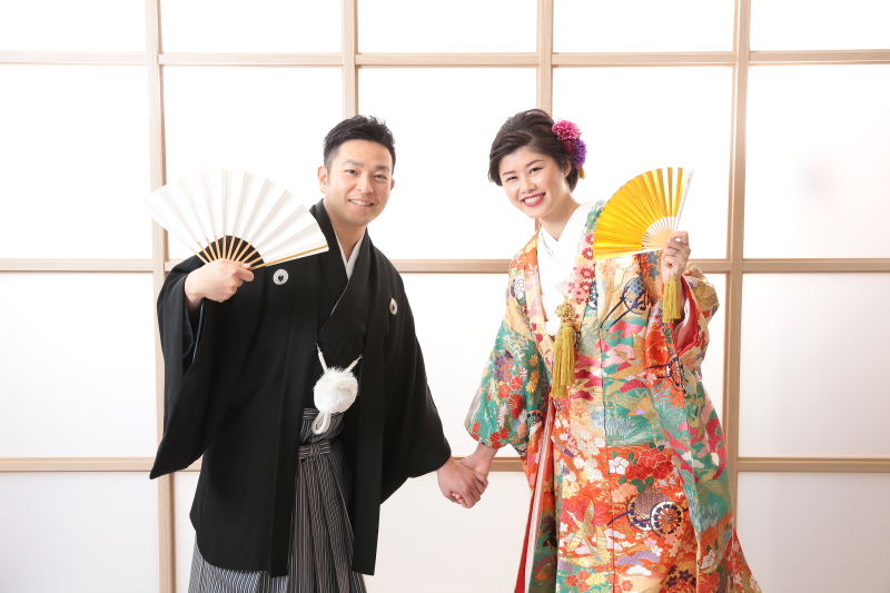 扇子を広げて♪