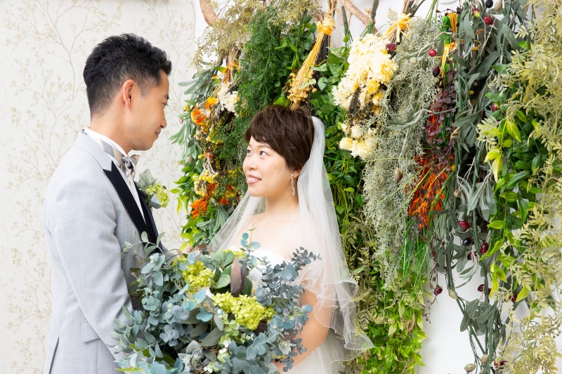 室内でも緑に囲まれたお写真を