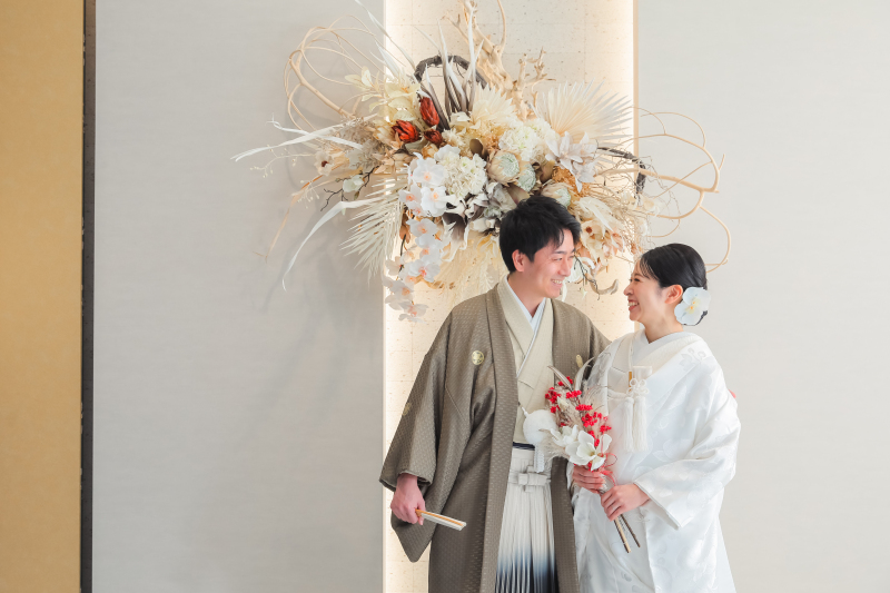 ドライフラワーブーケを活用❀