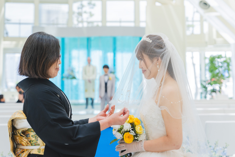 お母様に最後の身支度を