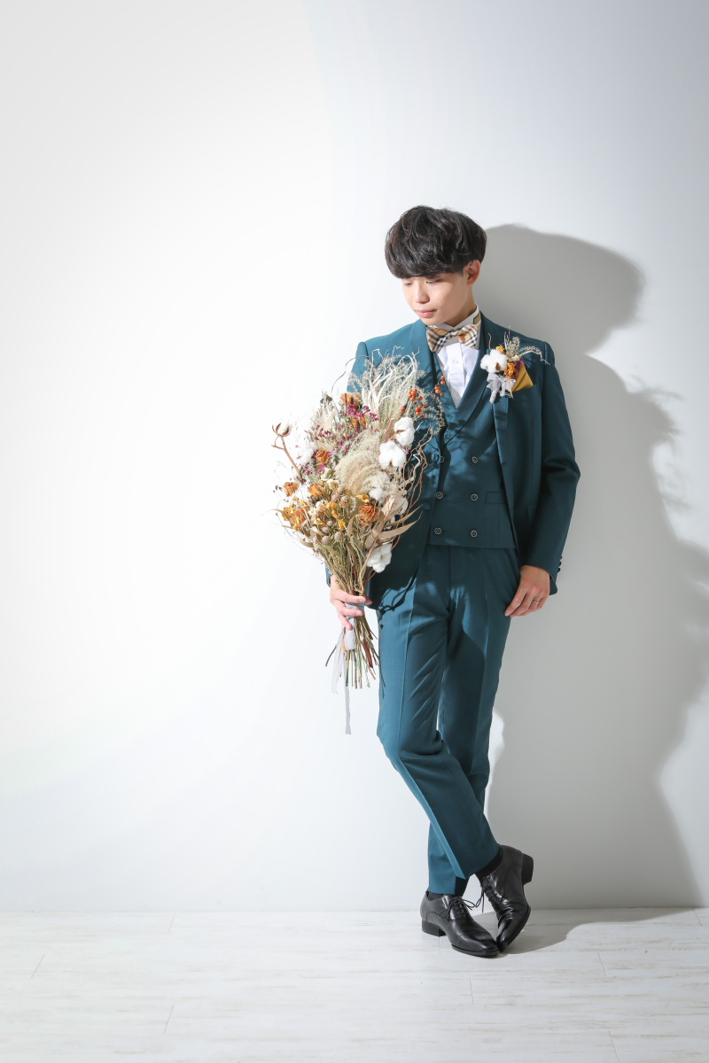 ご新郎様ソロにもブーケを