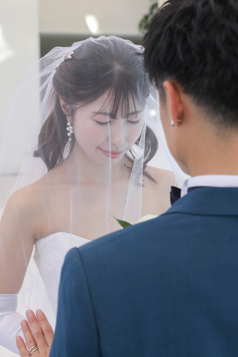 挙式のような雰囲気で