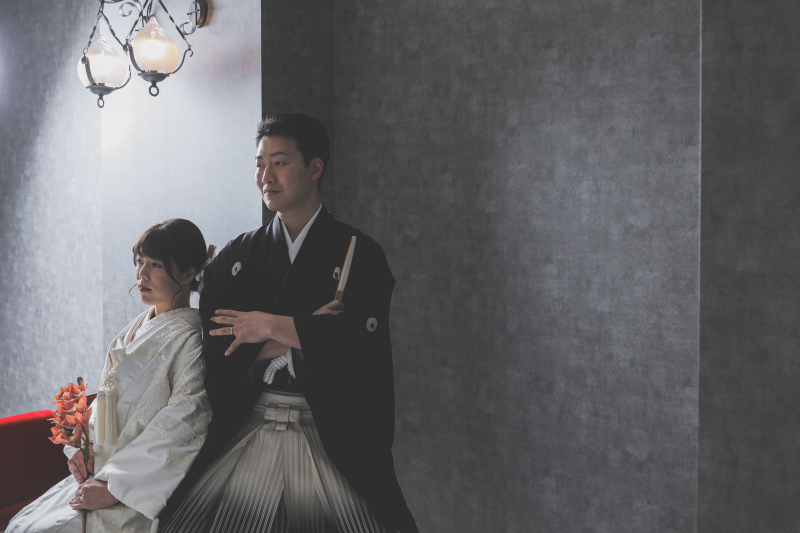 白無垢ではかっこよく