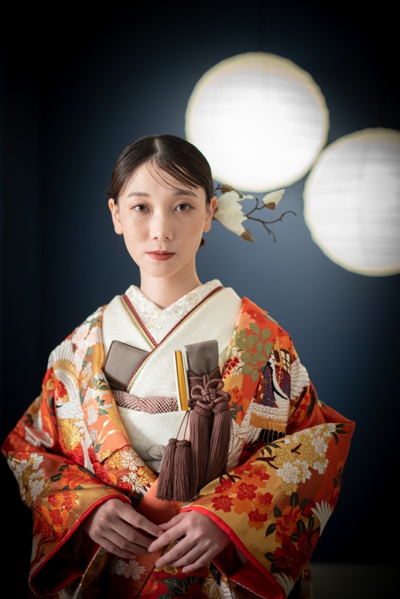 彩り豊かな色打掛でのご撮影