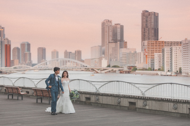 ワタベウェディング東京ベイフォトスタジオ_海で撮影できる