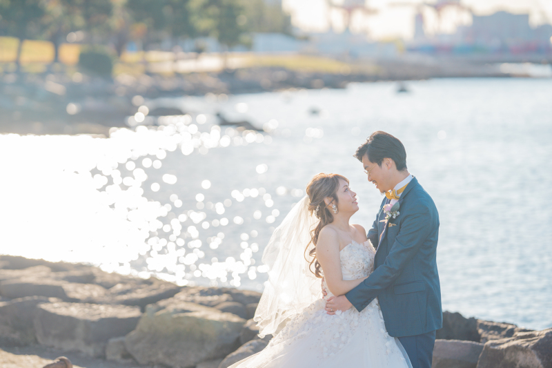 ワタベウェディング東京ベイフォトスタジオ_海で撮影できる