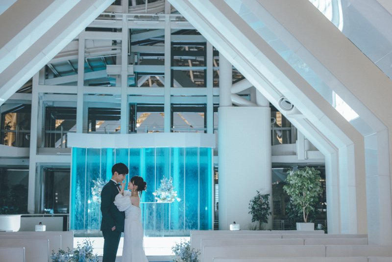 ワタベウェディング東京ベイフォトスタジオ_チャペルで撮影できる