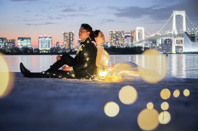 ワタベウェディング東京ベイフォトスタジオ_海で撮影できる