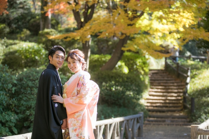 ワタベウェディング東京ベイフォトスタジオ_庭園で撮影できる