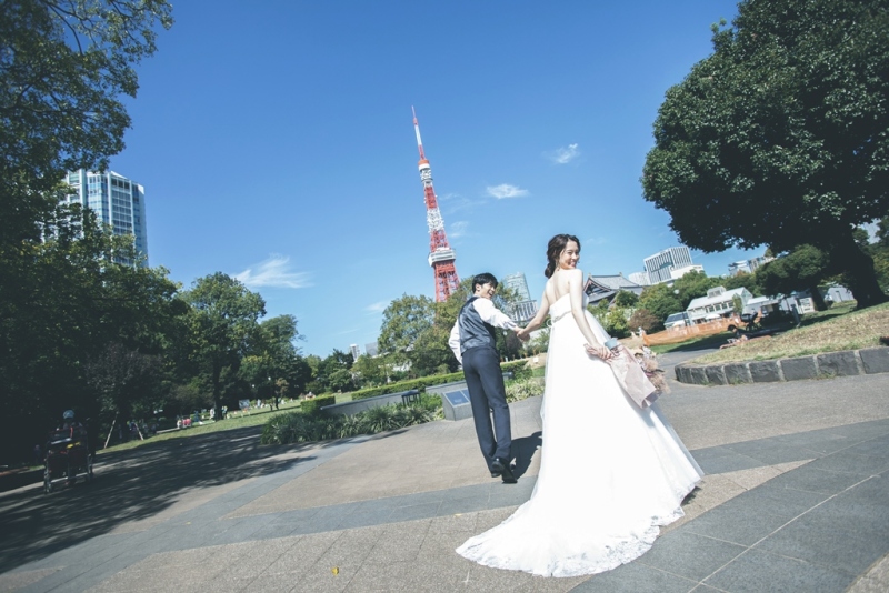 11月末まで3万円オフ♪【区立芝公園】ロケーションフォト★衣裳・撮影全データ100カット付★