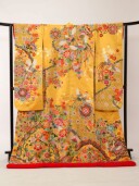 X008黄色相良刺繍唐草文