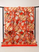 T141朱地観世花車