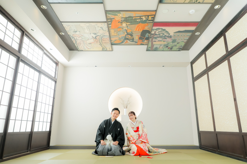 和室でフォーマルなお写真も