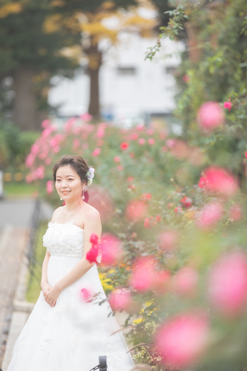 ピンクと新婦ソロショット♪