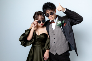 お二人らしいスタジオ撮影