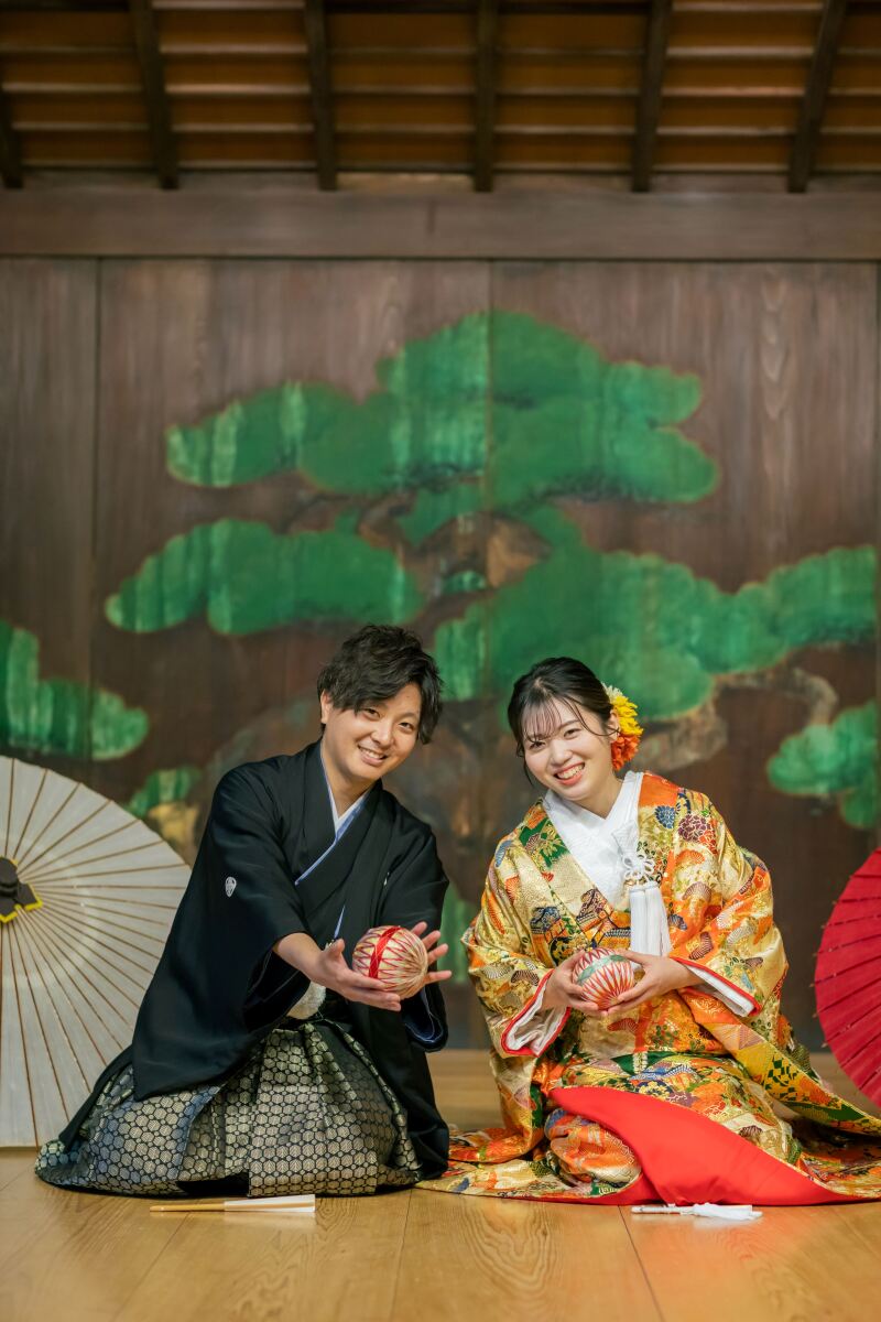 まずは久良岐能舞台で和装らしい一枚を