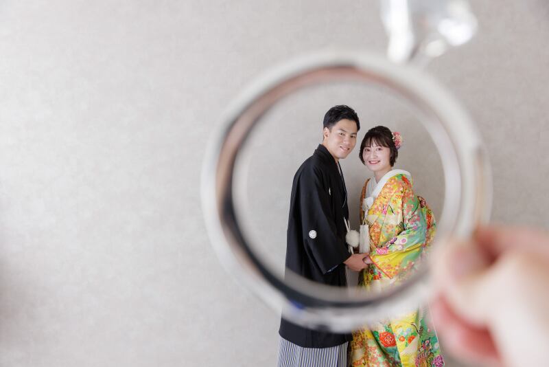 リングの中で仲良しショット