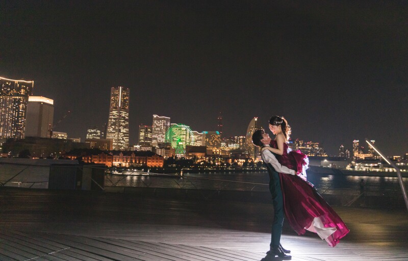 ドラマチックに♡　大さん橋ナイトロケ