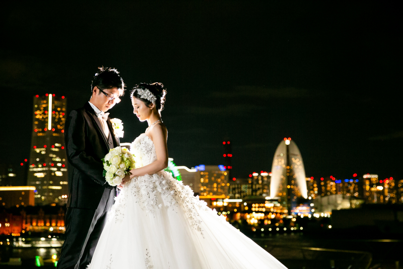 みなとみらいの夜景で