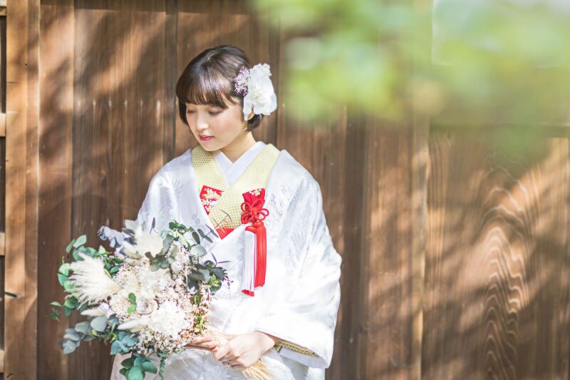 新婦様は優しく柔らかい印象に。