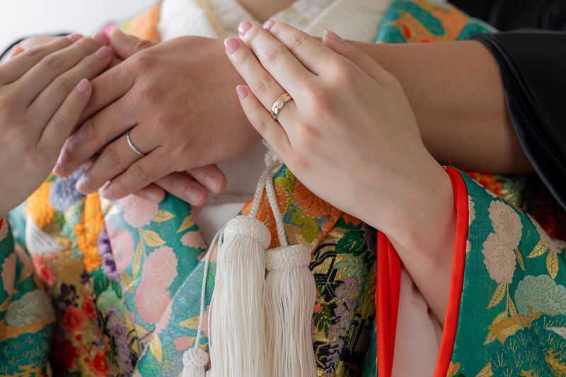 お手元ショットで結婚した証を